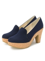 コルクチャンキーパンプス/ネイビー(193)