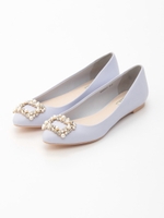 パール＆ビジューモチーフフラッツ/BEIGE