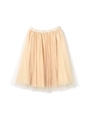 プリーツチュールスカート/ベージュ(040)