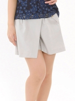 変形ラップキュロット/ネイビー