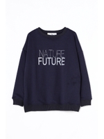 NATURE FUTUREロゴカットソー/ネイビー(120)