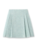 [L]サイドタックツイード調スカート/ライトグリーン(421)