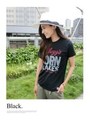 ビッグロゴプリントTシャツ/ブラック