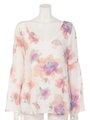 フレアSLV flower TOP/WHT