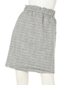 メモリーツイードウェストギャザースカート/グレー
