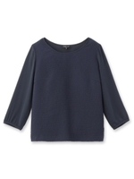 ジャカード切り替えカットソー/ネイビー(093)