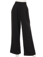 ストレッチワイドストレートパンツ/BLACK