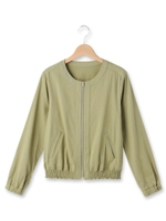 ツイルノーカラージャケット/ネイビー(093)