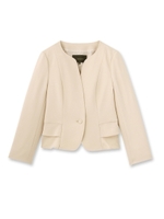 ティアードノーカラージャケット/ベージュ(052)