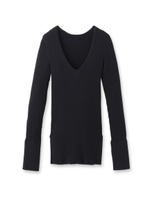 ディープVネックニット/ブラウン系(042)