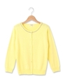 ネックビジューニットカーディガン/レモンイエロー(031)