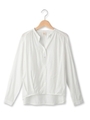 レーヨン混キーネックブラウス/オフホワイト(003)