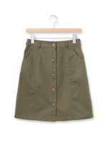 前ボタンスカート/ブラック(019)