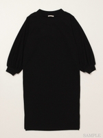 袖ボリュームロングワンピ/ホワイト