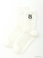 ANARCHY PEPE RIB SOCKS/OFF WHITE