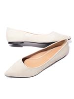 フラットポインテッドトゥパンプス/キャメル