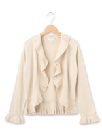 フリルトッパーニットカーディガン/ネイビー(093)