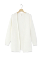 U-KISS ミドル丈畦カーディガン/アイボリー(004)