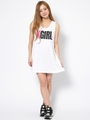 X-GIRLXGIRL SKATEBOARDS XGIRL TANK DRESS/ホワイト