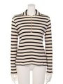 【BED&BREAKFAST】STRIPE RIB Zip Long Sleeve/GRAYmix