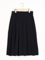 【relaxing line】Jサイドプリーツスカート/ブラック