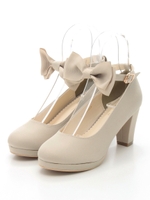 リボン付きストラップシューズ/Pink