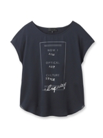 箔ロゴシフォンカットソー/ネイビー(093)