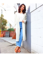 【chille anap】ニットソーフードコーディガン/BEG