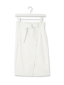 ウエストベルト付きタイトスカート/ホワイト系(302)