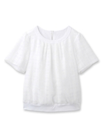 エアリーチェックブラウス/オフホワイト(203)