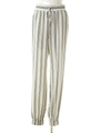 ストライプイージーバルンパンツ/ホワイト