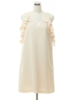 バックサテンワンピース/アイボリー