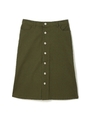 フロントボタンスカート/ホワイト(031)