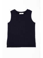 ワイドリブカットソーセットアップ トップス/ブラック(010)