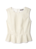 《Purpose》リーフ刺繍ブラウス/ホワイト(034)