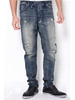 【AZUL by moussy】スキニードビーデニムパンツリメイクSW濃色/Stone Wash