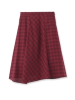 アシンメトリーミモレ丈スカート/ボルドー(264)