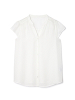 エアドレープシフォンブラウス/ホワイト(031)