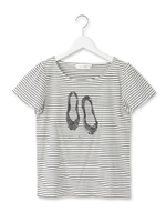 シルケットスムースボーダープルオーバー/ブラック(319)