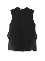 フリル使いハイネックトップス/ブラック(019)