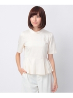 ボトルネックペプラムカットソー/アイボリー(004)