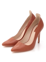 ポインテッドトゥデザインパンプス/CAMEL
