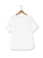 リボンスリーブブラウス/ホワイト系(002)