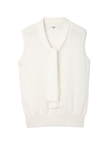 リボンネックノースリニット/ホワイト(031)