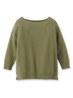 ワッフルライト裾ZIPニット/ライトグレー(911)