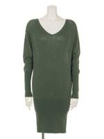 9GGコットンニット2Wayワンピース/モカ