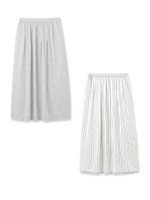 [L]ライト天竺リバーシブルマキシスカート/ライトグレー(911)