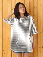 【EVERLASTコラボ】3/4 SLEEVE BOXER HOODIE/柄WHT