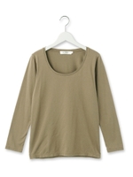 コットンベーシックプルオーバー/モスグリーン(024)