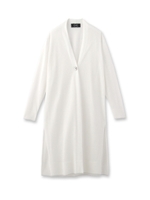 シャイニーロングスリットカーディガン/ブラック(019)